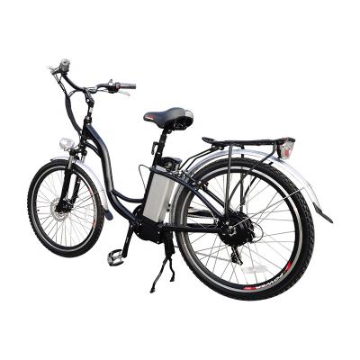 China Lantu Ebike 26inch city e-bike with hydraulic suspension for commuting step through electric bicycle for female for sale