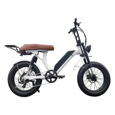 China Lantu Ebike Retro 500w 750w motor full suspension electric step thru fat e bike with 20 inch wheel for sale