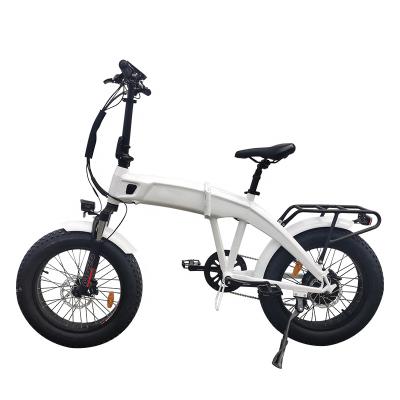 China Lantu Ebike folding fat tire beach cruiser 20 inch electric bicycle with hidden battery en venta