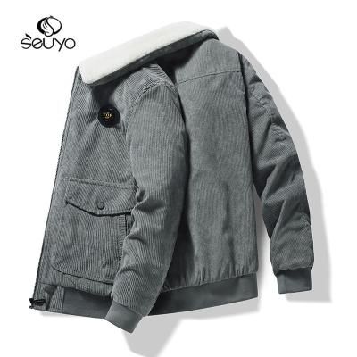 China Corduroy QUICK DRY fifties coat Seuyo loose cotton plus high-end men's jacket small size cashmere clothes for sale