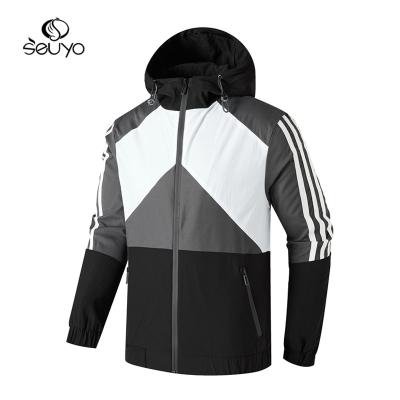 China Seuyo Spring And Autumn Sportswear Colorblock QUICK DRY Sports Jacket Versatile Jacket Hooded Casual for sale