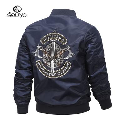 China Seuyo 2022 New Style Men's MA-1 Flight Bomber Jacket Military Men's Jacket OEM ODM Nylon Clothing Breathable Anorak for sale