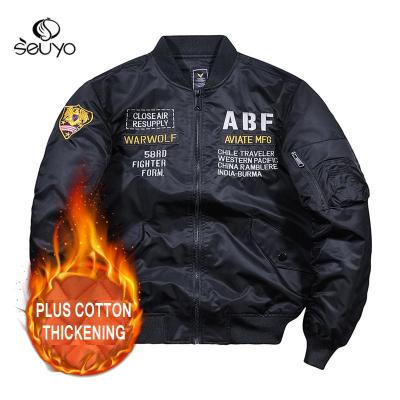 China Seuyo Custom Men's OEM Seuyo ABF Hip Hop Streetwear Breathable Flight Bomber Jackets Machine Repair Jackets for sale