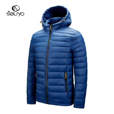 China Breathable Men Winter Jacket Stripper Factory Supply Seuyo Hooded Cotton-Padded Coat for sale