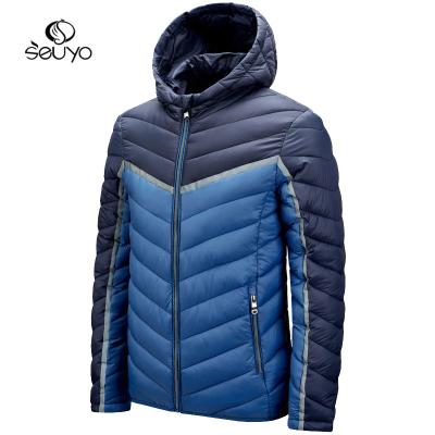 China Seuyo men breathable stripper jacket custom winterreflective material waterproof outdoor coat for sale