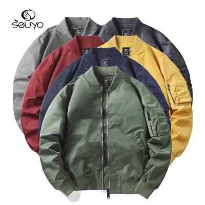 China Wholesale Custom Made Men's Anorak Winter Jackets Seuyo Multicode Satin Plain Nylon Bomber Jacket QUICK DRY for sale