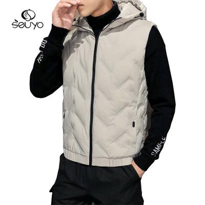 China Seuyo Service Men's QUICK DRY Hooded Duck Down Stripper Vest Slim Fit Coat Lightweight Vest For Men for sale