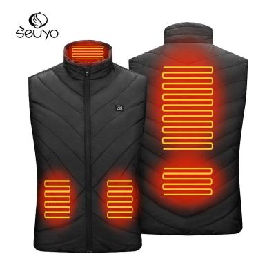 China 5 Smart Filling Solid Colors QUICK DRY Seuyo Heating Vest Men's And Women's USB Waistcoat Winter Warm Clothes Duty Vest Zones for sale