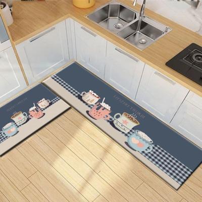 China Antimicrobial Absorbent Non-Slip Waterproof Mat Kitchen Household Rug Modern Household Mat for sale