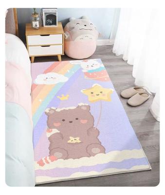 China Waterproof Cartoon Blanket Floor Mat Rug Cushioned Cute Kitchen Floor Mat For Kids Living Room for sale