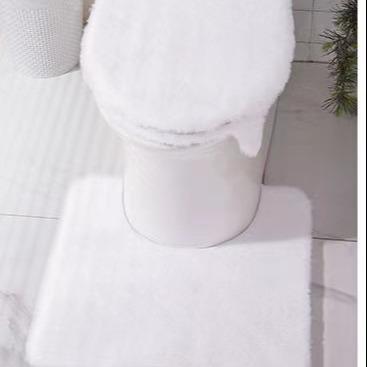 China The bottom high quality, soft, modern non-slip washable, various colors of imitation rabbit fur bathroom floor mats for sale