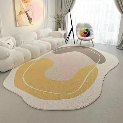 China Non-Slip Design Art Rugs Die Cut Irregular Shape Carpets Custom Blankets Personal Living Room for sale