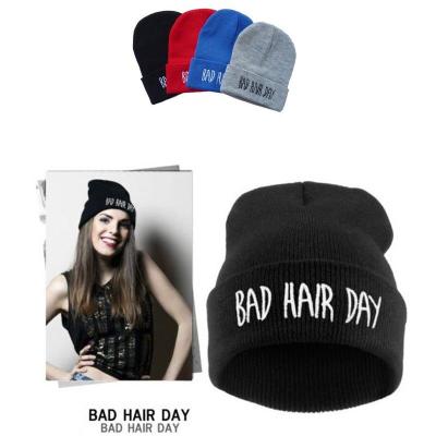 China breathable & European and American bad hair day beanie hat waterproof hiphop hat 2021 spring style new knitted wool hat for sale