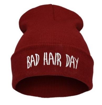 China breathable & And American Hot Selling Waterproof Bad Hair Day Beanie Hat Hiphop Hat Winter European Style Knitted Wool Hat New for sale