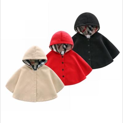 China 2020 style new wool blend spring and coat cashmere cap baby winter wool blend children's cap European and American shawl for sale