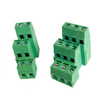 China Good Price 5.08 Pitch 3 Layer Screw High Current Terminal Block 12-30AWG Din-rail Design for sale