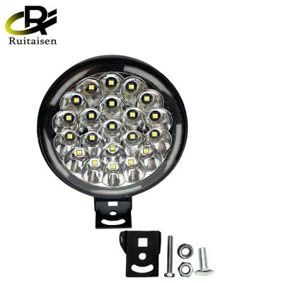 China Aluminum 7 Inch 63w Graphite Work Light Round For Spot Beam Heavy Duty Led Work Light For Jeep Car Accessories for sale