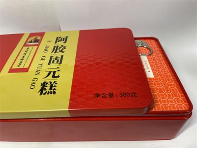 Cina Imballaggio rettangolare Scatola di latta Scatole di latta stampate con chiusura a cerniera / tappo in vendita