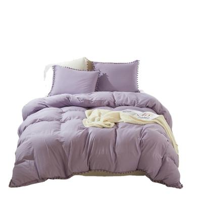 China Nondisposable High Quality Solid Color 3pcs Duvet Cover Set, Ultra Soft Microfiber, Beautiful Institut Style, Bedset for sale