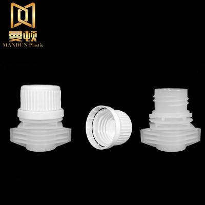 China Non Spill New Food Grade 20mm PE Spout Cap For Flexible Liquid Detergent Bag for sale