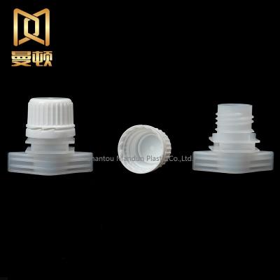 China Non Spill Plastic Cap 16mm Spout Suitable For Juice Plastic Bag Cap Bottle Color Spout Drinking Plastic Spout Cap for sale