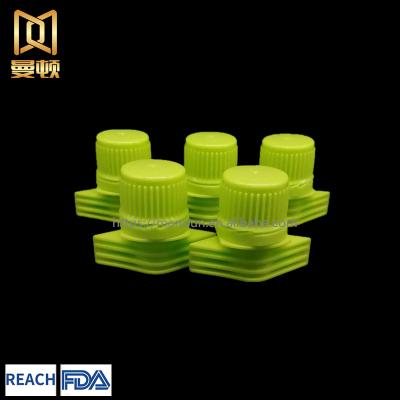 China Non Spill 15mm Plastic Spout Caps For Soft Packaging Pouch for sale