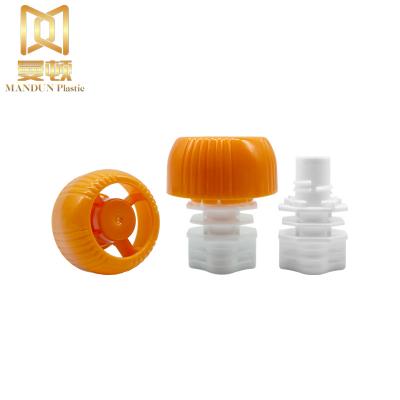 China Non Spill PP Clog Proof Cap With Visible Tamper 8.6mm Spout For Spout Package for sale