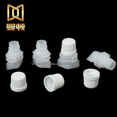 China Non Spill Auto Filling Plastic Spout And Plastic Single Tubes 8mm Gap Cap For Juice Pouch Doypack Spout Cap Plastic Spout Cap for sale