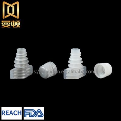 China Factory direct source 6mm spout cap spout non-refillable plastic pouch cosmetics HDPE plastic cover for sale