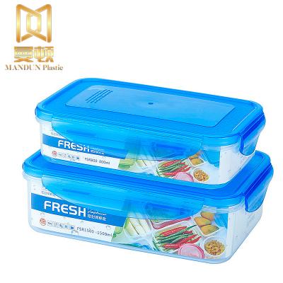 China Food Grade Microwavable PP Free Promotional Food Rectangle Gift Box BPA Plastic Storage Container 2pcs Set for sale