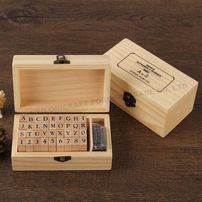 China Children's Toy Dete Week Month Number Wooden Rubber Stamps for sale