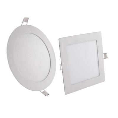 China Modern Commercial Aluminum Slim Round Square Frameless Hall Ceiling Lamp 3W-25W Household Exhibition Led Panel Light for sale