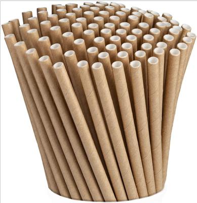 China Disposable Straw Kraft Paper Disposable Biodegradable Drinking Paper for sale