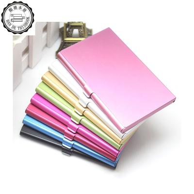 China Normal Creative Personality Metal Engraving Logo ID Wallet Business Card Holder Custom Aluminum Case for sale