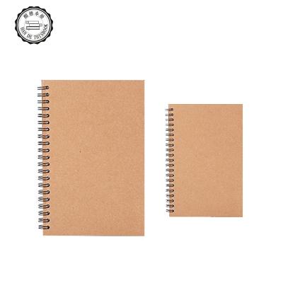 China Spiral Vintage Designs A5 Size 2020 Blank Spiral Coil Kraft Paper School Notebook for sale