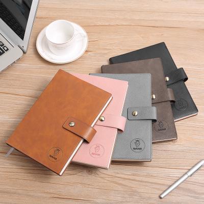 China A5 Business Plain Notebook Customized Notebook Hardcover Ring Binder Planner Printed LOGO Printing PU Leather for sale