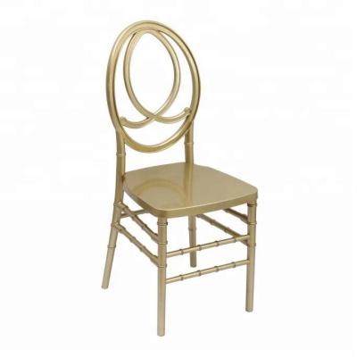 China Injection-molded Gold Resin Outdoor Wedding Party Phoenix Chair With UV Stabilized PP Or PC Wholesale Price Furniture for sale