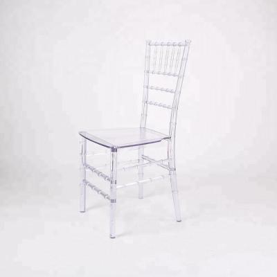 China Injection-molded clear acrylic chiavari chair with UV stabilized PP or PC phantom wholesale wedding party for sale