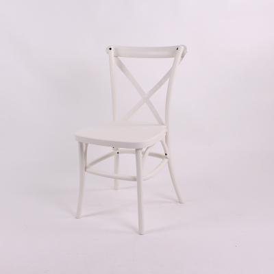 China Metal core piping in all frame china manufacturer elegant design cross back wedding chair for sale