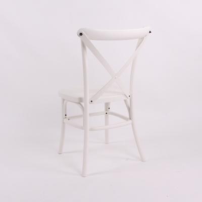 China Metal Core Piping All Over Back Chair Wedding Rental PP X Modern Cross Frame for sale