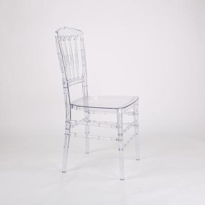 China Injection-molded Clear Transparent Acrylic Napoleon Chair With UV Stabilized PP Or PC Cheap Price Ghost for sale