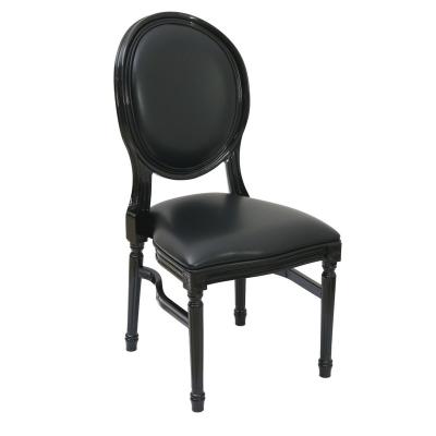 China High Stacking Capacity High Quality Eventing Furniture Curved Back Black Resin Louis Chair for sale