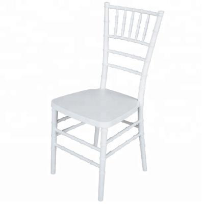 China UV protect vintage style chair event white washed pp resin tiffany chiavari chair for sale for sale