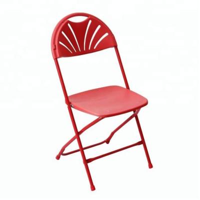 China Injection-molded with PP hot sale fanback UV stabilized plastic folding chair for event for sale