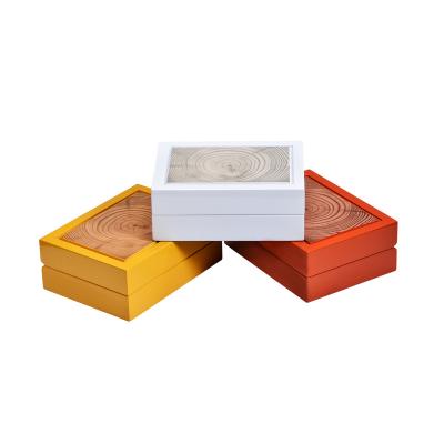 China Custom Logo Wooden Packaging Velvet Wood Jewelry Box for sale