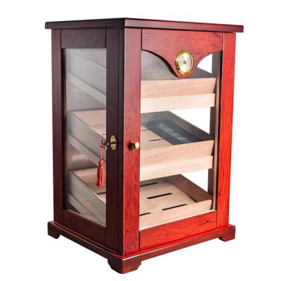 China Beauty Manufacturer Luxury Custom Packaging Humidor Cabinet Wood Cigar Cabinet for sale