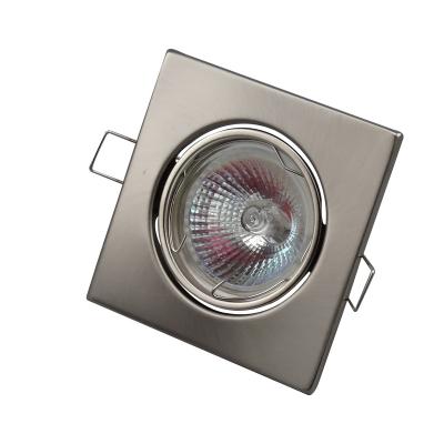 China Mr16 fixture spot lihgt fittings wholesale price ceiling modern square iron adjustable recessed gu10 downlight housing mr16 lamp fixture spot lihgt fittings for sale