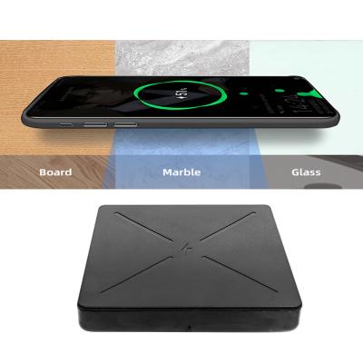 China Hidden Wireless Charger Factory Cable Management 15-40mm Bottom QI Hidden Wireless Charger Under Furniture for sale