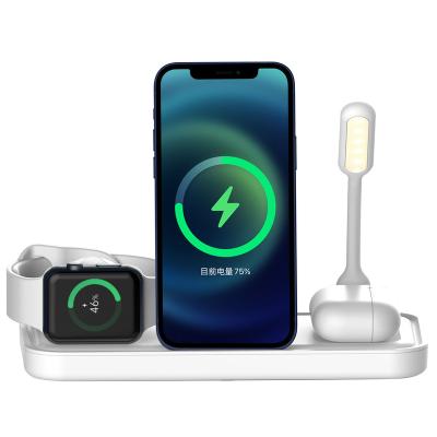 China Hot Selling Mobile Phone 5 in 1 Wireless Charger Stand Desktop Dock Station Charger for Airpods Watch Series for sale