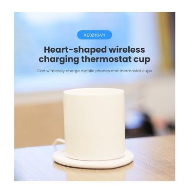 China 2021 New Mobile Phone Coffee Tea QI Wireless Charger Cup Warmer Wireless Charger Constant Temperature Water Cup for sale